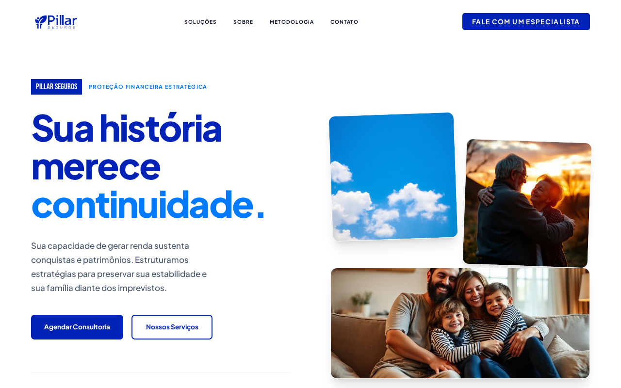 Prévia desktop do site Pillar Treinamentos